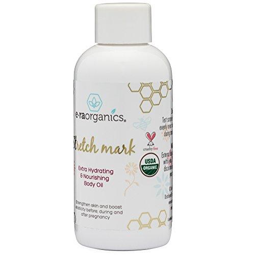 Organic Stretch Mark & Scar Treatment 4oz. USDA Certified Organic Nourishing Body Oil to Reduce, Remove & Prevent Pregnancy Stretch Marks For New Moms. Perfect Moisturizer For Dry, Damaged Skin. Skin Care Era Organics 