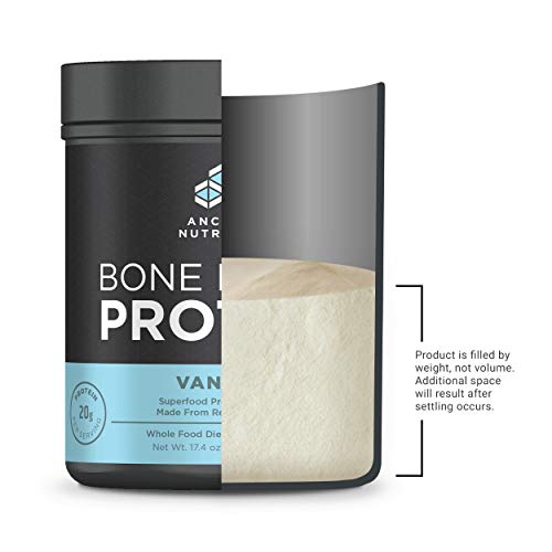 Ancient Nutrition Bone Broth Protein Powder, 20g Protein Per Serving, Paleo, Low Carb Superfood, Vanilla, 17.4 oz Supplement Ancient Nutrition 