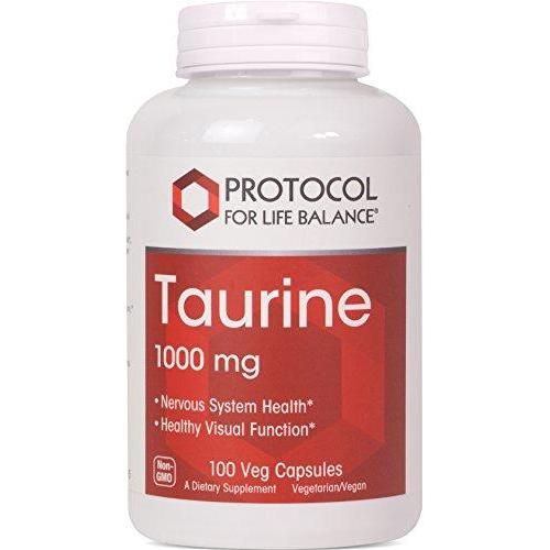 Protocol For Life Balance - Taurine 1,000 mg - Supports Nervous System, Physiological Response, and Healthy Visual Function - 100 Veg Capsules Supplement Protocol For Life Balance 