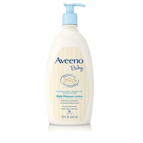 Aveeno Baby Daily Moisture Lotion with Natural Colloidal Oatmeal & Dimethicone, Fragrance-Free, 18 fl. oz Bath, Lotion & Wipes Aveeno Baby 