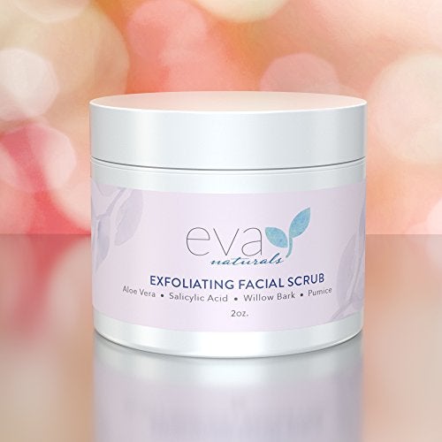 Eva Naturals - Exfoliating Facial Scrub - Helps Reduce Acne, Pores, Blackheads, Dead Skin Cells - 2 oz. Skin Care Eva Naturals 