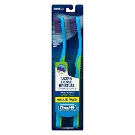 Oral-B Pro-Health Compact Clean Toothbrush Value Pack, Ultra Soft, Twin Pack Toothbrush Oral B 