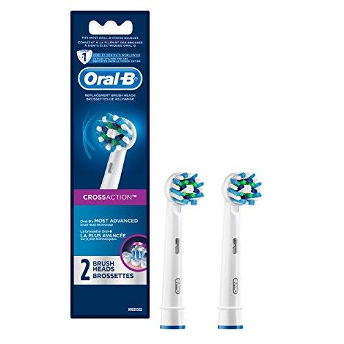 Oral-B Cross Action Electric Toothbrush Replacement Brush Heads Refill, 2 Count Packaging may Vary Brush Head Oral B 