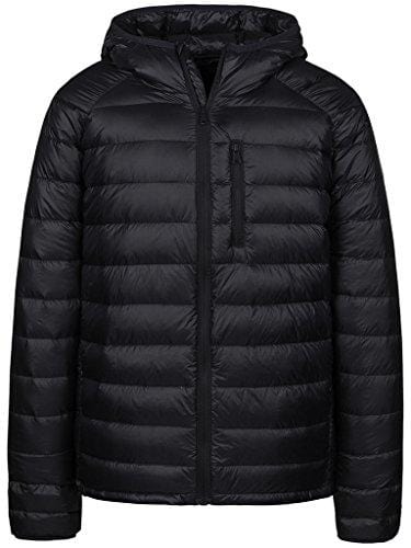 Wantdo Men's Packable Insulated Light Weight Hooded Puffer Down Jacket(Black,M) Ski Wantdo 