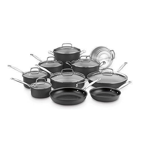 Cuisinart 66-17N Chef's Classic Non-Stick Hard Anodized, 17 Piece Set, Black Kitchen & Dining Cuisinart 