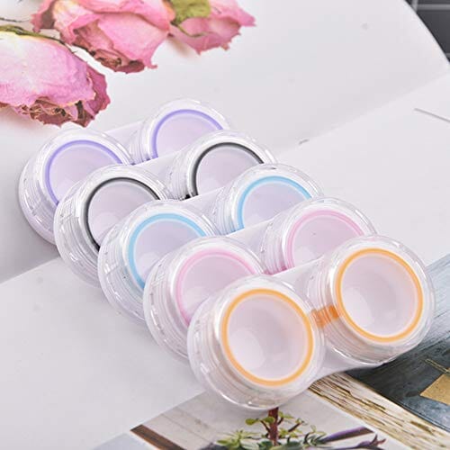 KISEER 15 Pack Clear Cute Contact Lens Case Box Holder Container Storage Kit Drugstore KISEER 