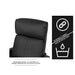 FDW Wingback Recliner Chair Leather Single Modern Sofa Home Theater Seating for Living Room (Black) Furniture FDW 