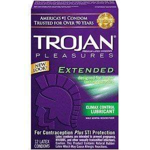 Trojan Extended Pleasure Condoms - 12 Count Pack of 2 Condom Trojan 