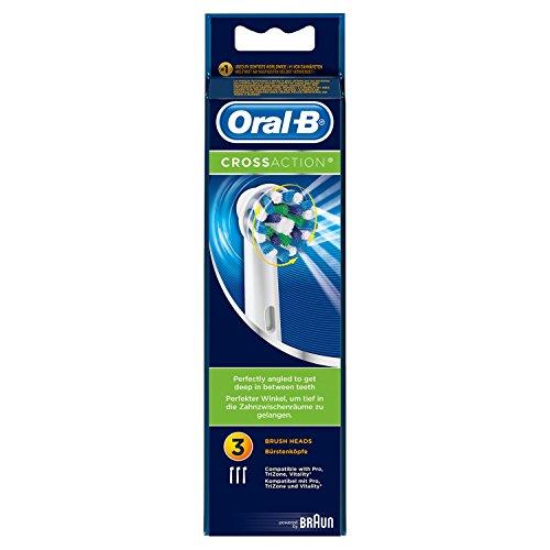 Oral-B Cross Action Electric Toothbrush Replacement Brush Heads Refill, 3 Count Brush Head Oral B 