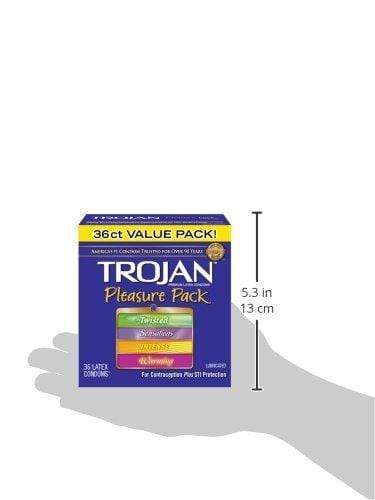 Trojan Condom Pleasure Pack Lubricated, 36 Count ShopWell Trojan Condom Pleasure Pack Lubricated, 36 Count ShopWell