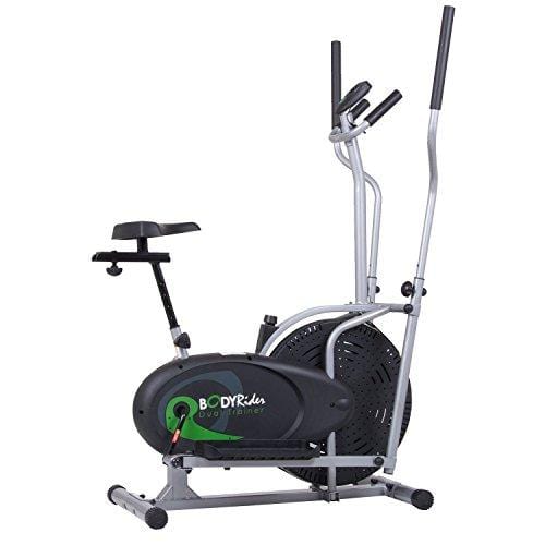 Body Rider Elliptical Trainer and Exercise Bike with Seat and Easy Computer / Dual Trainer 2 in 1 Cardio Home Office Fitness Workout Machine BRD2000 Sports Body Max 