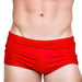 Taddlee Solid Color Red Men Swimwear Swim Boxer Briefs Bikini Board Surf Shorts (L) Men's Swimwear Taddlee 