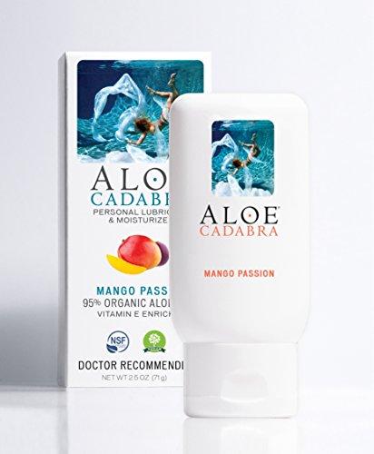 Flavored Personal Lubricant Organic, Natural Mango Passion Lube for Anal Sex, Oral, Women, Men & Couples, 2.5 Ounce Aloe Cadabra Aloe Cadabra Aloe Cadabra 