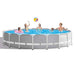 Intex 18ft X 48in Prism Frame Pool Set with Filter Pump, Ladder, Ground Cloth & Pool Cover Lawn & Patio Intex 