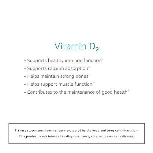 Amazon Elements Vitamin D2 2000 IU, Vegan, 65 Capsules, 2 month supply Supplement Amazon Elements 