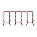 Lifeline Commercial Half Rack - 10 Olympic Plate Storage Horns, 4 Vertical Barbell Storage Tubes, Resistance Band Hooks, Multi-Grip Pull-Up Bar (Dip Station & Weights not Included), Black/Red (LLCHR) Sports Lifeline 