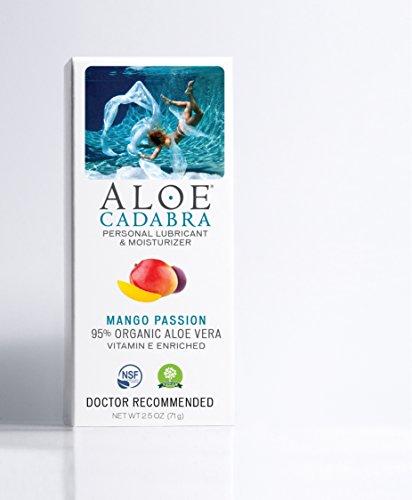 Flavored Personal Lubricant Organic, Natural Mango Passion Lube for Anal Sex, Oral, Women, Men & Couples, 2.5 Ounce Aloe Cadabra Aloe Cadabra Aloe Cadabra 
