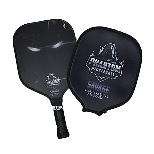 Phantom Savage 13mm Carbon Fiber Wide Body Pickleball Paddles - Max Grit and Spin - USAPA Approved – Pickleball Rackets - Pickle-Ball Equipment with Polypropylene Core – Lightweight (Steel) Sports Phantom Pickleball 