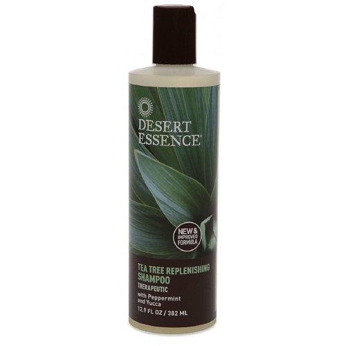 Desert Essence Shampoo, Tea Tree Replenishing Shampoo, 12.9 - Ounces (Pack of 3) Hair Care Desert Essence 