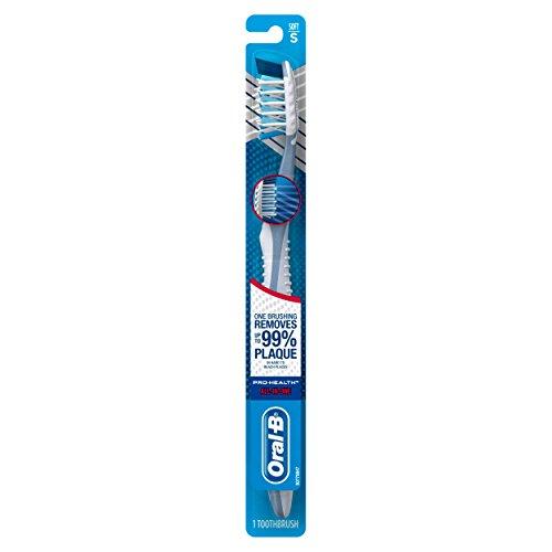 Oral-B Pro-Health CrossAction 7 Toothbrush Soft Bristles, (Colors May Vary) (Pack of 4) Toothbrush Oral B 