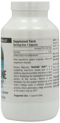 Source Naturals Taurine 500mg - 240 Capsules Supplement Source Naturals 
