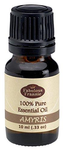 AMYRIS 100% Pure, Undiluted Essential Oil Therapeutic Grade - 10 ml. Great for Aromatherapy! Essential Oil Fabulous Frannie 