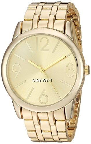 Nine West Women's NW/1578CHGB Champagne Dial Gold-Tone Bracelet Watch Watch NINE WEST 