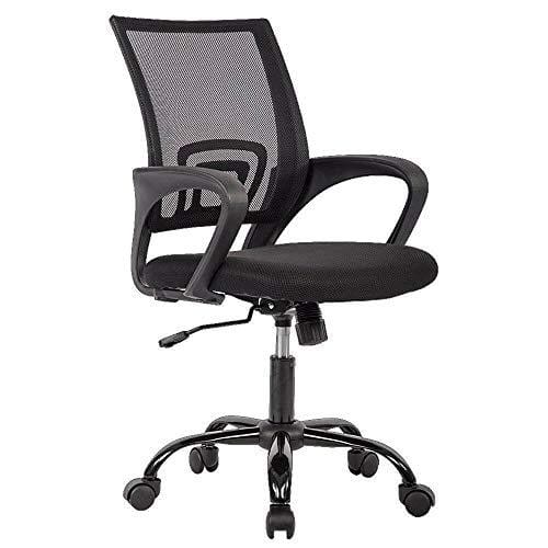 Office Chair Ergonomic Desk Chair Mesh Computer Chair Lumbar Support Modern Executive Adjustable Stool Rolling Swivel Chair for Back Pain, Black Furniture BestOffice 