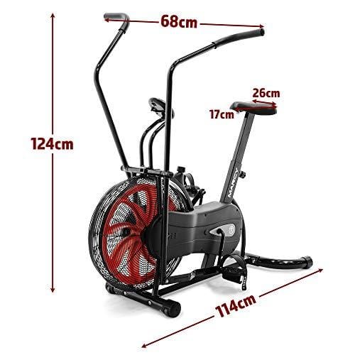 Marcy Fan Exercise Bike with Air Resistance System – Red and Black – NS-1000 Sports Marcy 