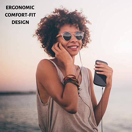PHILIPS Wired Earbuds with Microphone - Ergonomic Comfort-Fit in Ear Headphones with Mic for Cell Phones, Earphones with Microphone with Bass Clear Sound - Black Electronics PHILIPS 