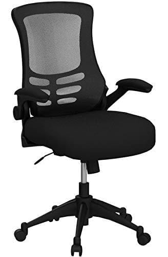 Flash Furniture Mid-Back Black Mesh Swivel Ergonomic Task Office Chair with Flip-Up Arms, BIFMA Certified Furniture Flash Furniture 