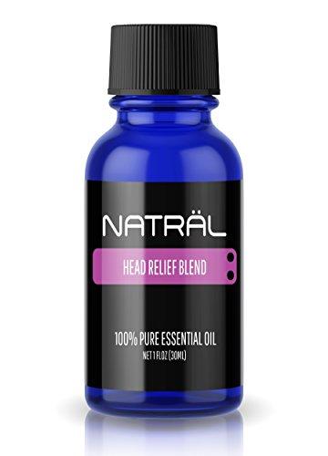 NATRÄL Head Relief Blend, 100% Pure and Natural Essential Oil, Large 1 Ounce Bottle Essential Oil NATRÄL 