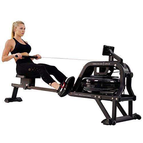 Sunny Health & Fitness Water Rowing Machine Rower w/LCD Monitor - Obsidian SF-RW5713 Sport & Recreation Sunny Health & Fitness 