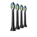 Philips Sonicare DiamondClean replacement toothbrush heads, HX6064/95, BrushSync technology, Black 4-pk Brush Head Philips Sonicare 