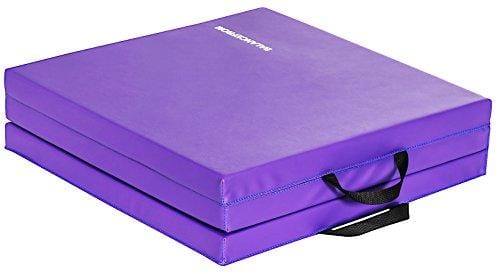 BalanceFrom 2" Thick Tri-Fold Folding Exercise Mat with Carrying Handles for MMA, Gymnastics and Home Gym Protective Flooring (Purple) Sports BalanceFrom 
