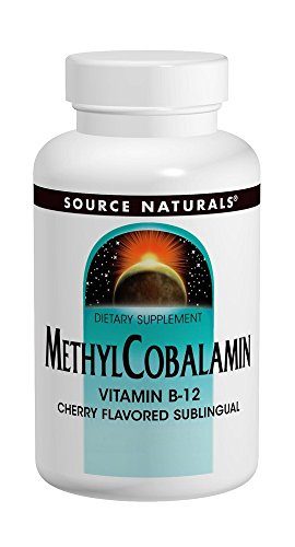 Source Naturals Methylcobalamin Vitamin B-12 5mg Cherry Flavored - 120 Tablets Supplement Source Naturals 