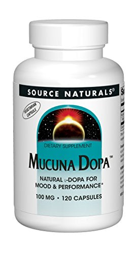Source Naturals Mucuna Dopa 100mg Natural L-Dopa or Velvet Bean - 120 Veggie Caps Supplement Source Naturals 