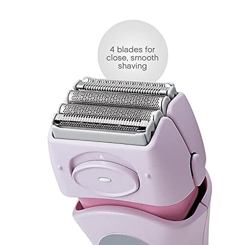 Panasonic Electric Shaver for Women, Cordless 4 Blade Razor, Bikini Trimmer Attachment, Pop-up Trimmer, Wet Dry Operation, Close Curves – ES2216PC Beauty Panasonic 