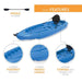 Lifetime Lotus Sit-On-Top Kayak with Paddle (2 Pack), Blue, 8' Outdoors Lifetime 