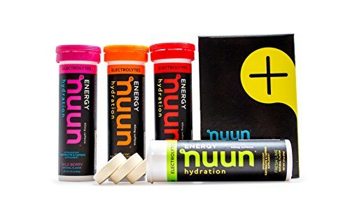 Nuun Hydration: Electrolyte + Caffeine Drink Tablets, Mixed Flavor Pack, Box of 4 Tubes (40 servings), Performance Formula with A Kick Supplement Nuun 