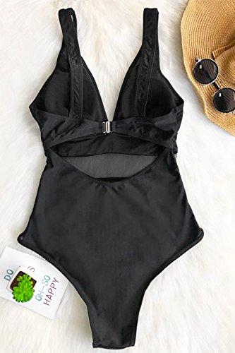 CUPSHE Women’s Sexy Mesh One-Piece Swimsuit Beach Swimwear Bathing Suit (L) Women's Swimwear CUPSHE 