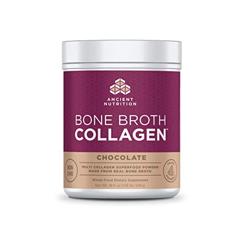 Ancient Nutrition Bone Broth Collagen Powder 30 Servings of All-Natural Protein Powder Loaded with Bone Broth Co-Factors (Chocolate, 30 Servings) Supplement Ancient Nutrition 