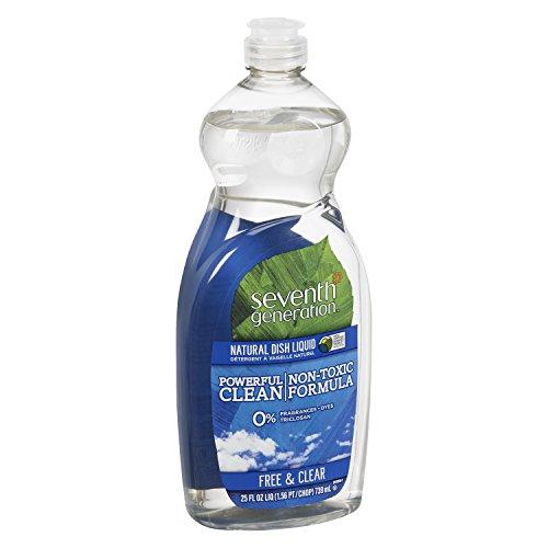 Seventh Generation Dish Liquid Soap, Free & Clear, 25 oz, Pack of 6 (Packaging May Vary) Dish Soap Seventh Generation 