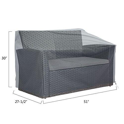 Baner Garden N87 4-Piece Outdoor Veranda Patio Garden Furniture Cover Set with Durable and Water Resistant Fabric (Grey) Lawn & Patio Baner Garden 