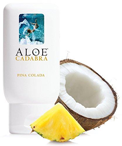 Aloe Cadabra Natural Flavored Personal Lubricant for Oral Sex, Best Organic Edible Lube for Men, Women and Couples, Pina Colada, 2.5 Ounce Aloe Cadabra Aloe Cadabra 