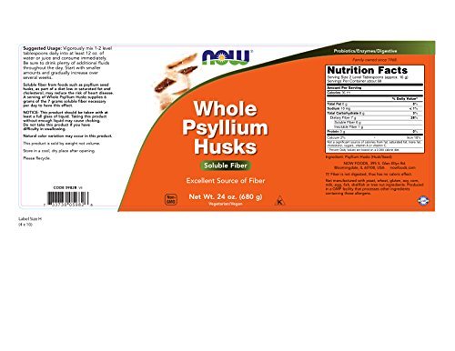 NOW Psyllium Husks Whole, 24-Ounce Supplement NOW Foods 