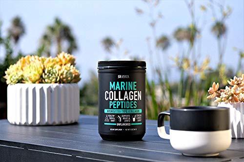 Marine Collagen Peptides Powder from ONLY Wild-Caught Snapper | Certified Paleo Friendly, Non-GMO Project Verified and Gluten Free - Easy to Mix in Water or Juice! (12oz Bottle) Supplement Sports Research 