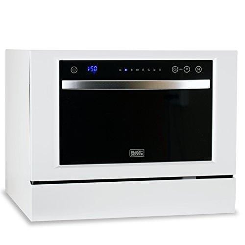 BLACK+DECKER BCD6W 6 Place Setting ENERGY STAR Portable Compact Countertop Dishwasher Major Appliances BLACK+DECKER 