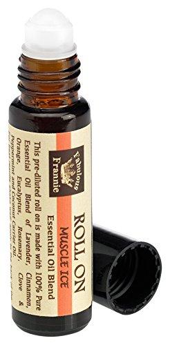 Muscle Ice (Formally Aches and Pains) Pre-Diluted Blend Roll-On 10 ml Pure Essential Oils of Lavender, Cinnamon, Orange, Eucalyptus, Rosemary, Clove and Peppermint and Coconut Carrier Oil Essential Oil Fabulous Frannie 