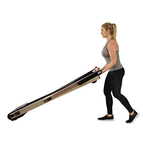 Asuna Space Saving Treadmill, Motorized with Speakers for AUX Audio Connection - 8730G Sports Sunny Health & Fitness 